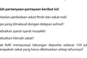 Soal Essay Dan Jawaban Tentang Zakat