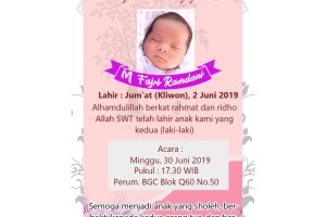 Desain Undangan Aqiqah Anak Laki-laki Lucu