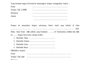 Contoh Surat Hibah Tanah Gereja