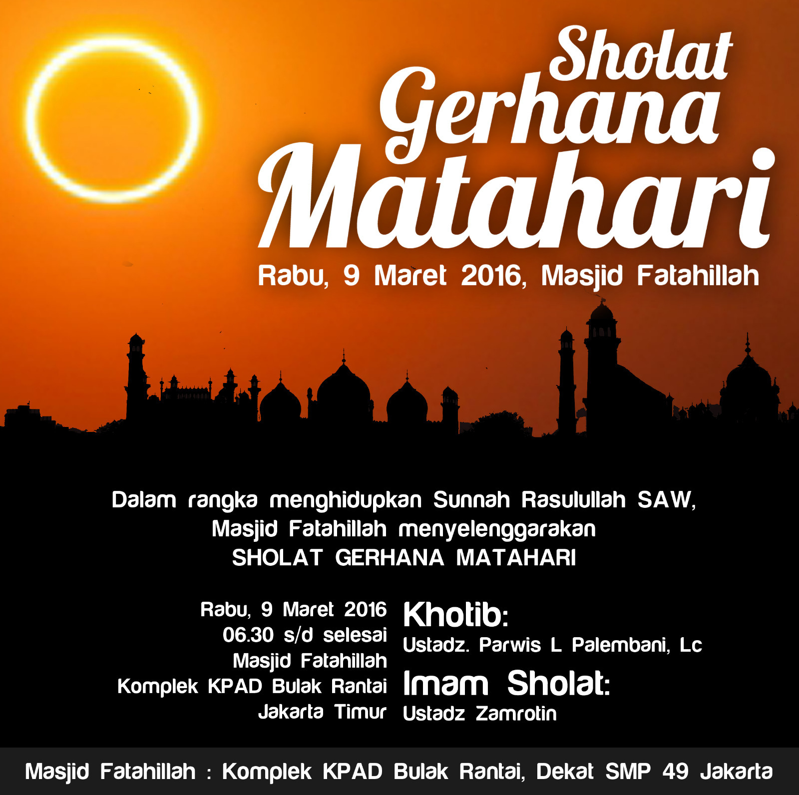 Hikmah Dilaksanakannya Shalat Gerhana Adalah. Apa Hikmahnya Shalat Gerhana..?