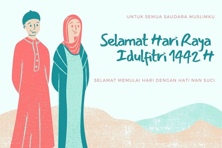 Selamat Hari Raya Aidilfitri 2021 Gif. Cara Desain Kartu Ucapan Idul Fitri berupa Video dengan Canva