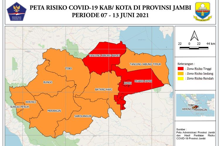 Jadwal Sholat Kota Jambi Juni 2021. UPDATE Covid-19 Jambi 15 Juni 2021: Bertambah 128 Kasus Baru