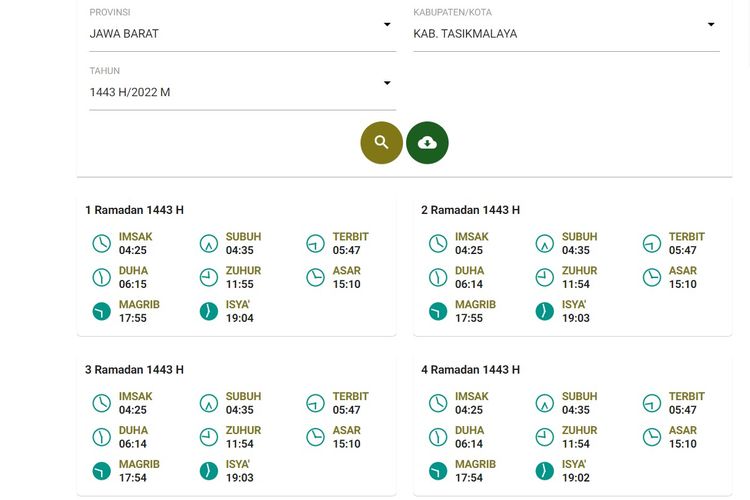 Jam Buka Puasa Untuk Wilayah Tasikmalaya. Jadwal Imsak dan Buka Puasa Kabupaten Tasikmalaya, Lengkap 1