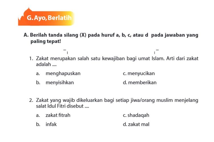 Soal Zakat Fitrah Dan Mal. Pembahasan Soal PAI Kelas 9 SMP Halaman 77, 78, 79, Zakat