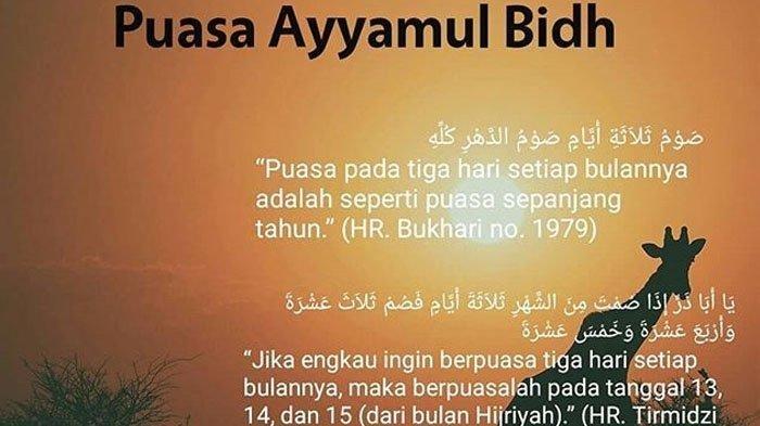 Puasa Ayyamul Bidh Adi Hidayat. Besok Ayyamul Bidh Bersamaan dengan Puasa Senin, Simak