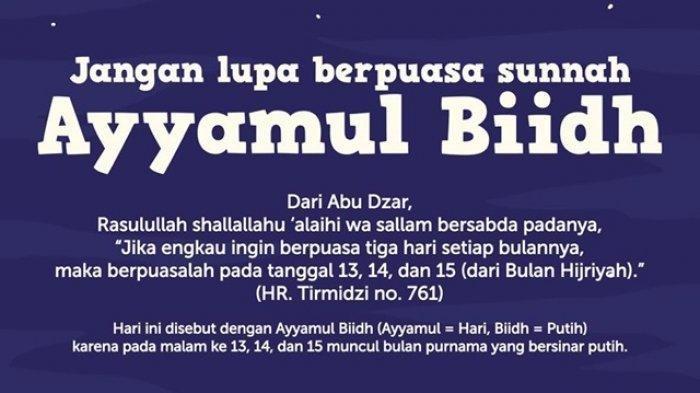 Niat Puasa Ayyamul Bidh Sya'ban. Bacaan Niat Puasa Ayyamul Bidh 16-18 Maret 2022, Boleh