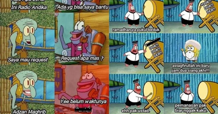 Meme Lucu Bulan Puasa Bahasa Jawa. 15 Meme lucu kehidupan SpongeBob di bulan Ramadan, bikin