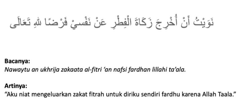 Bacaan Niat Zakat Fitrah Untuk Diri Sendiri. Doa Niat Zakat Fitrah untuk Diri Sendiri, Istri, Keluarga dan Anak