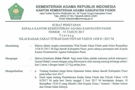 Mengeluarkan Zakat Dengan Kadar Sebesar. Kemenag Paser Tetapkan Nilai Kadar Zakat Fitrah