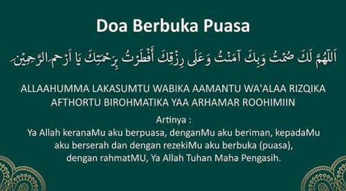 Bacaan Doa Buka Puasa Yang Shahih. Doa Berbuka Puasa yang Shahih Beserta Artinya