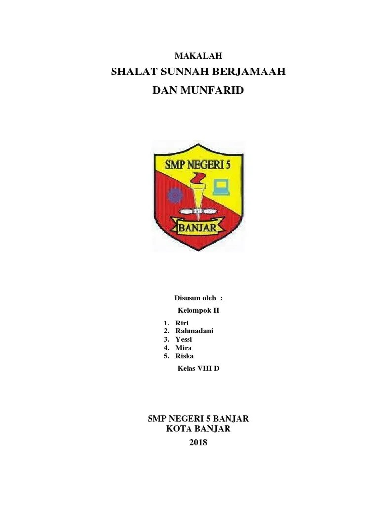 Shalat Berjamaah Dan Munfarid Pdf. Makalah Shalat Sunnah Berjamaah Dan Mufarid