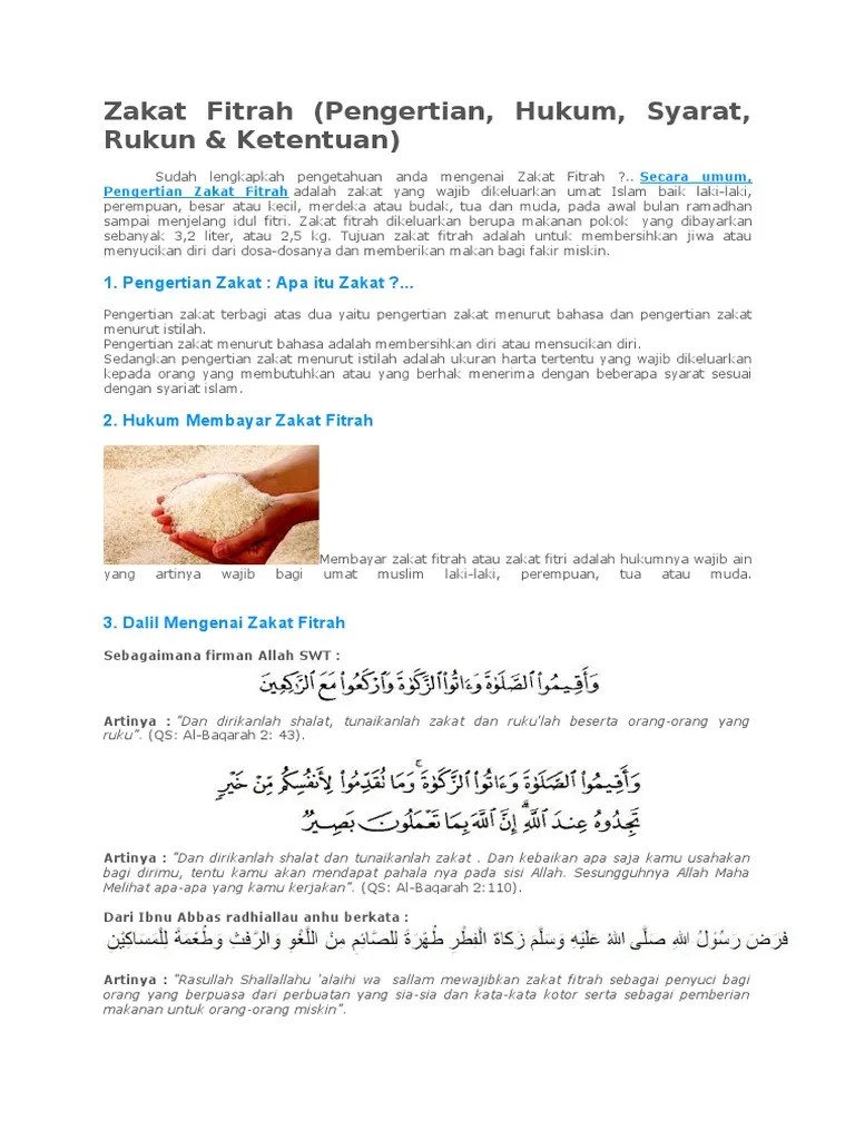 Doa Menerima Zakat Fitrah Versi Nu. Zakat Fitrah - Sinergi Foundation