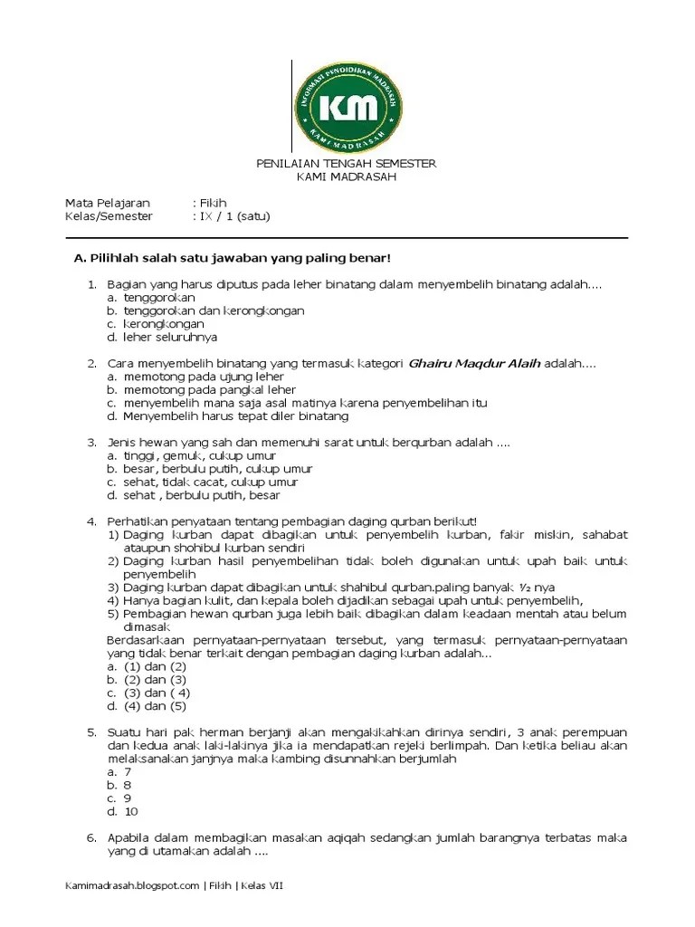 Jenis Riba Yang Tepat Sesuai Ilustrasi Berikut Ini Adalah. Pts Fikih Kelas 9 - Kamimadrasah