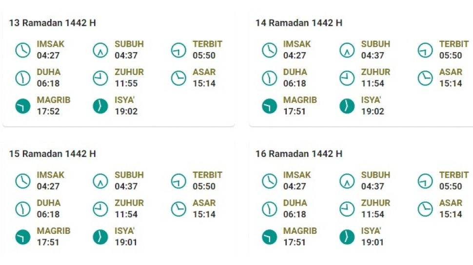 Jadwal Puasa Ramadhan 2021 Wilayah Tangerang. Jadwal Imsakiyah Tangerang Selatan Hari Ini 28 April 2021