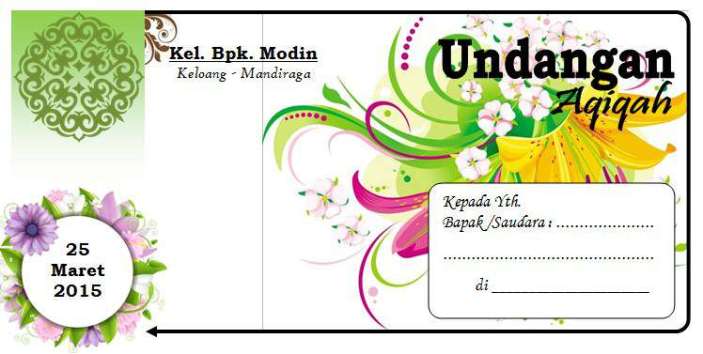 Background Aqiqah Anak Laki Laki. Gratis Download Undangan Aqiqah Word Kekinian Bisa Edit Edisi