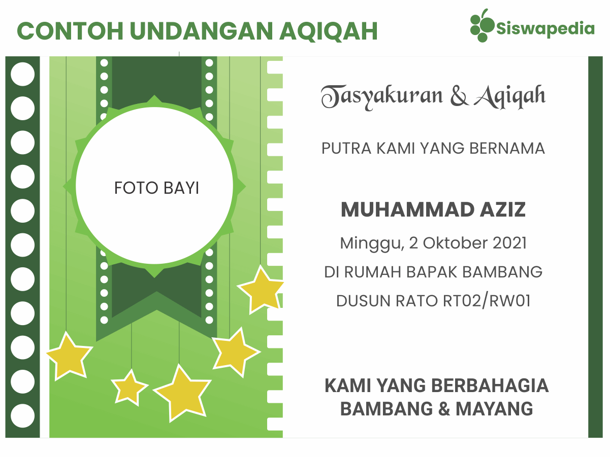 Cara Membuat Undangan Aqiqah Online. Contoh Undangan Aqiqah